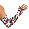 Scary Red Eyeball Pattern Print Sun Protection Arm Sleeves