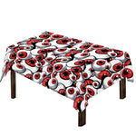 Scary Red Eyeball Pattern Print Tablecloth