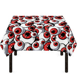 Scary Red Eyeball Pattern Print Tablecloth
