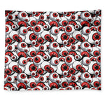 Scary Red Eyeball Pattern Print Tapestry