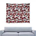 Scary Red Eyeball Pattern Print Tapestry