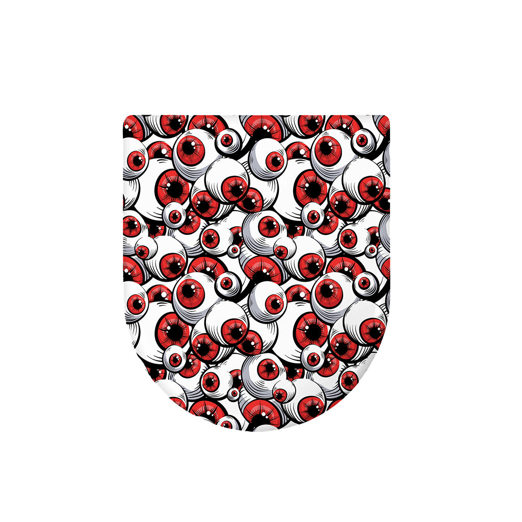 Scary Red Eyeball Pattern Print Toilet Lid Cover