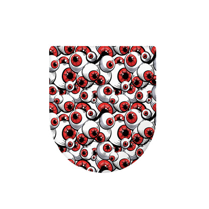 Scary Red Eyeball Pattern Print Toilet Lid Cover