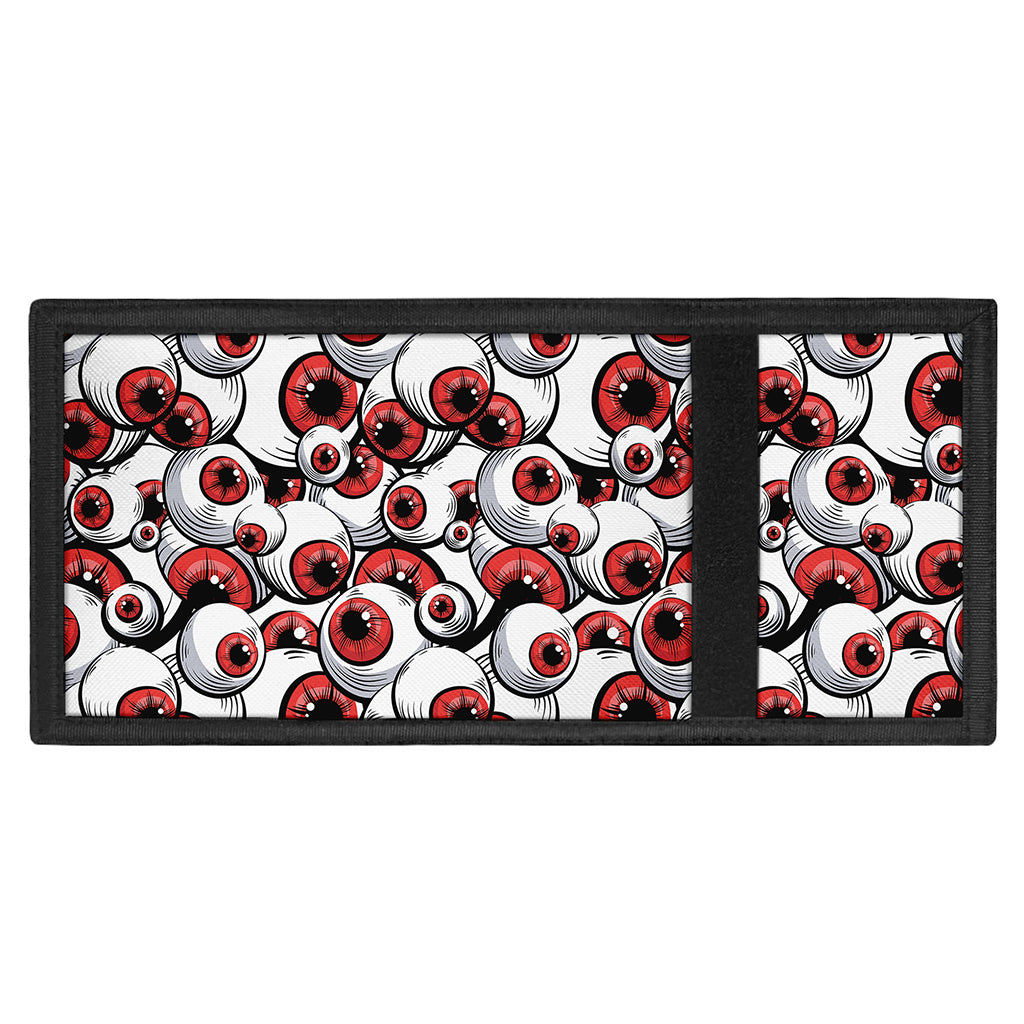 Scary Red Eyeball Pattern Print Trifold Wallet