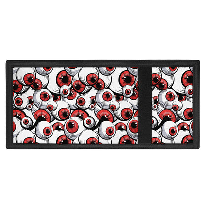 Scary Red Eyeball Pattern Print Trifold Wallet