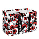 Scary Red Eyeball Pattern Print Utility Tote Bag