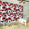 Scary Red Eyeball Pattern Print Wall Sticker