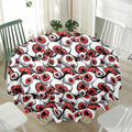 Scary Red Eyeball Pattern Print Waterproof Round Tablecloth