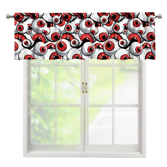Scary Red Eyeball Pattern Print Window Valance