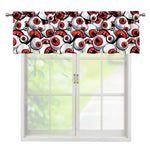 Scary Red Eyeball Pattern Print Window Valance