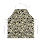Scary Skeleton Pattern Print Adjustable Apron