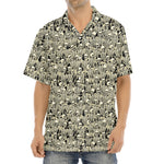 Scary Skeleton Pattern Print Aloha Shirt