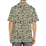 Scary Skeleton Pattern Print Aloha Shirt