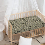 Scary Skeleton Pattern Print Baby Crib Sheet