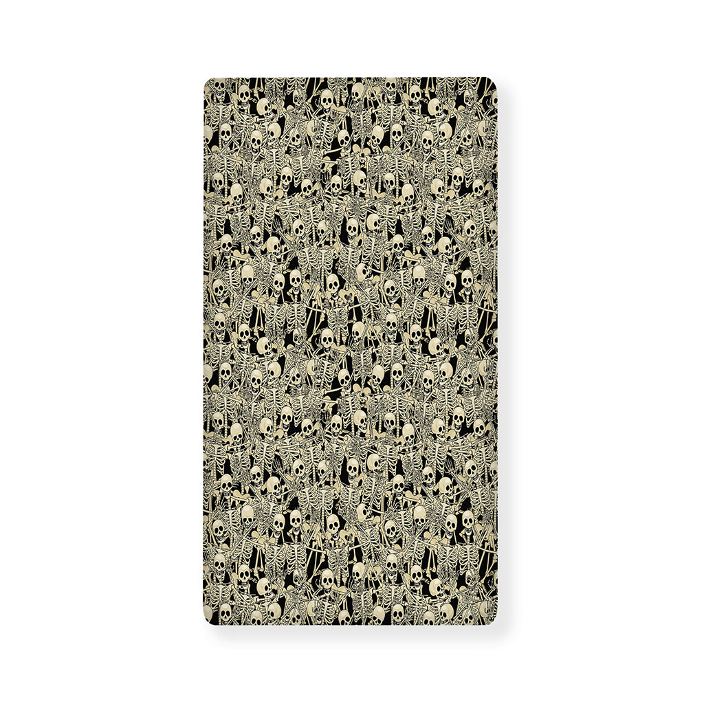Scary Skeleton Pattern Print Baby Crib Sheet
