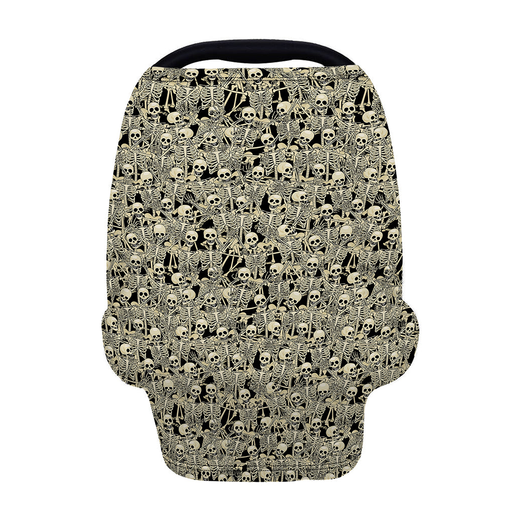 Scary Skeleton Pattern Print Baby Seat Cover