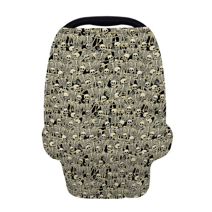 Scary Skeleton Pattern Print Baby Seat Cover
