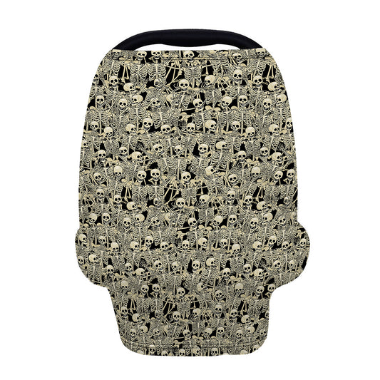 Scary Skeleton Pattern Print Baby Seat Cover