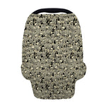 Scary Skeleton Pattern Print Baby Seat Cover