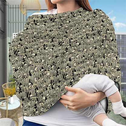 Scary Skeleton Pattern Print Baby Seat Cover