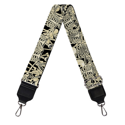 Scary Skeleton Pattern Print Bag Strap