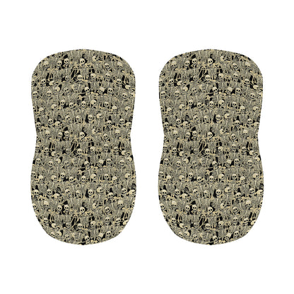 Scary Skeleton Pattern Print Bar Stool Covers