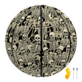 Scary Skeleton Pattern Print Basketball