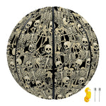 Scary Skeleton Pattern Print Basketball