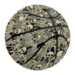 Scary Skeleton Pattern Print Basketball