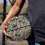 Scary Skeleton Pattern Print Basketball