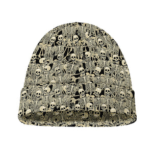 Scary Skeleton Pattern Print Beanie