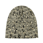 Scary Skeleton Pattern Print Beanie