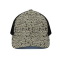 Scary Skeleton Pattern Print Black Mesh Trucker Hat