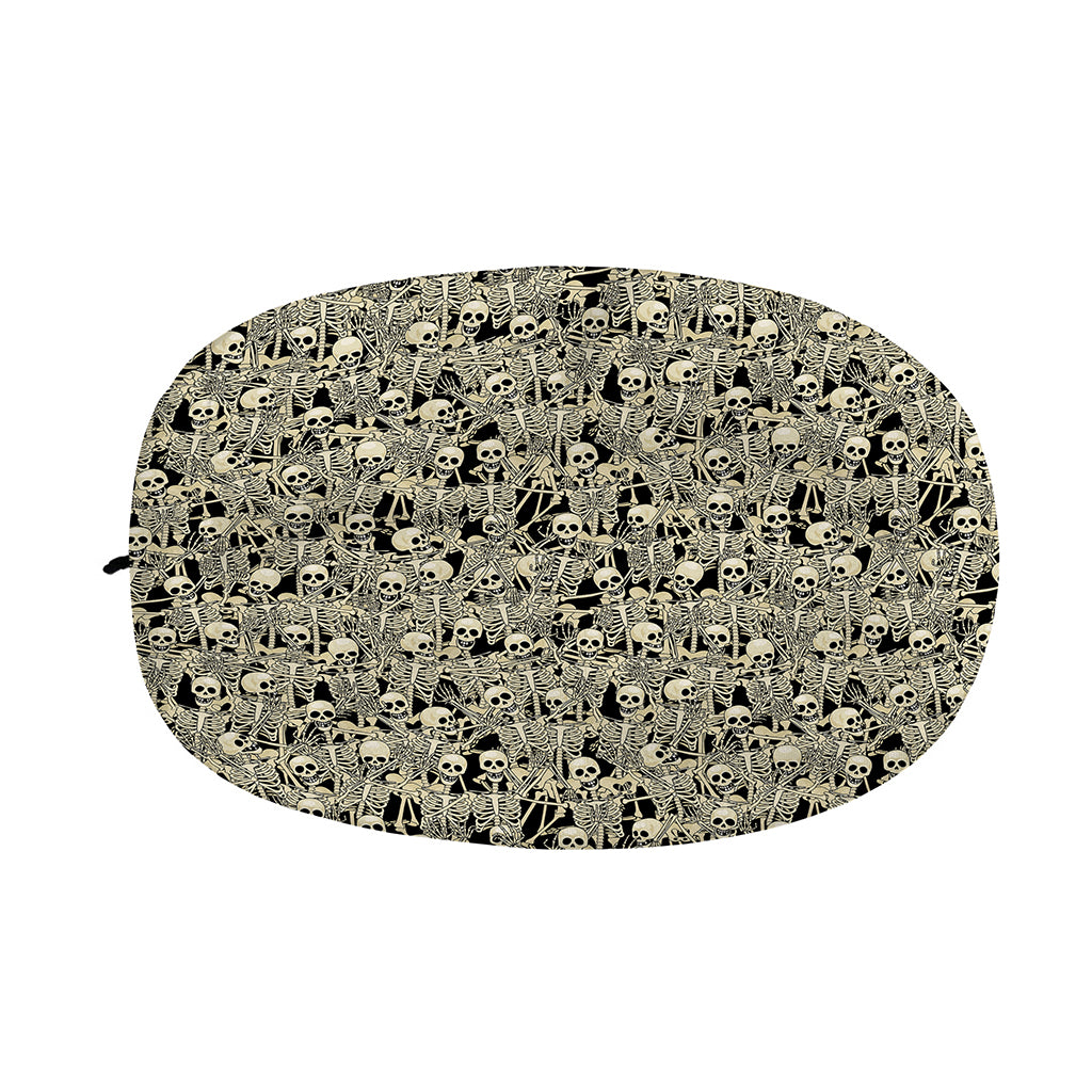 Scary Skeleton Pattern Print Car Side Mirror Covers