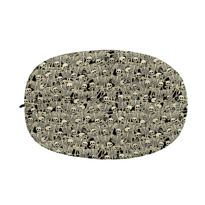 Scary Skeleton Pattern Print Car Side Mirror Covers