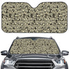 Scary Skeleton Pattern Print Car Windshield Sun Shade