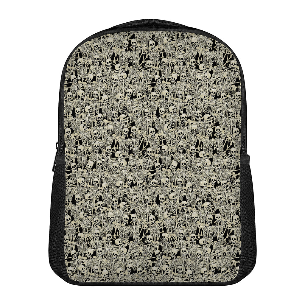 Scary Skeleton Pattern Print Casual Backpack