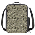 Scary Skeleton Pattern Print Crossbody Lunch Bag