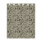 Scary Skeleton Pattern Print Curtain