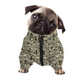 Scary Skeleton Pattern Print Dog Zip Up Jacket