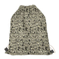Scary Skeleton Pattern Print Drawstring Bag