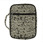 Scary Skeleton Pattern Print Front Pocket Bible Bag