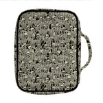 Scary Skeleton Pattern Print Front Pocket Bible Bag