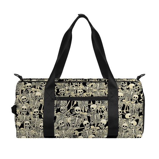 Scary Skeleton Pattern Print Gym Bag