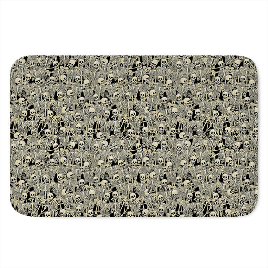 Scary Skeleton Pattern Print Indoor Door Mat
