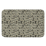 Scary Skeleton Pattern Print Indoor Door Mat