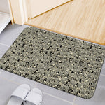 Scary Skeleton Pattern Print Indoor Door Mat