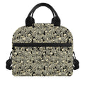 Scary Skeleton Pattern Print Insulated Lunch Bag