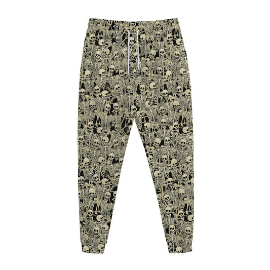 Scary Skeleton Pattern Print Jogger Pants