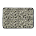 Scary Skeleton Pattern Print Kitchen Mat